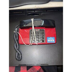 Vintage Radio Shack Tudor Fashion Fone Telephone Model No. 43-818 Red Black WORK
